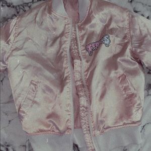 This pink Trolls bomber jacket!!